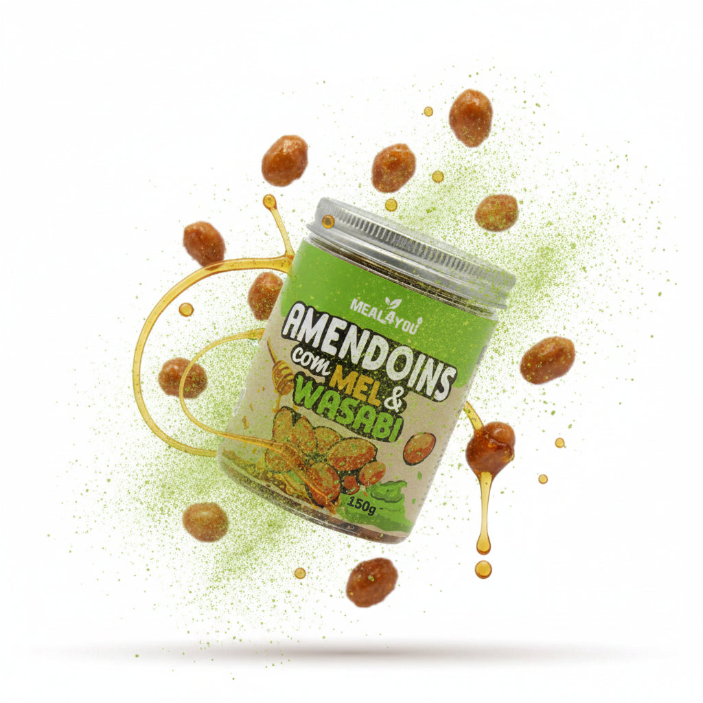 Amendoins com mel e wasabi