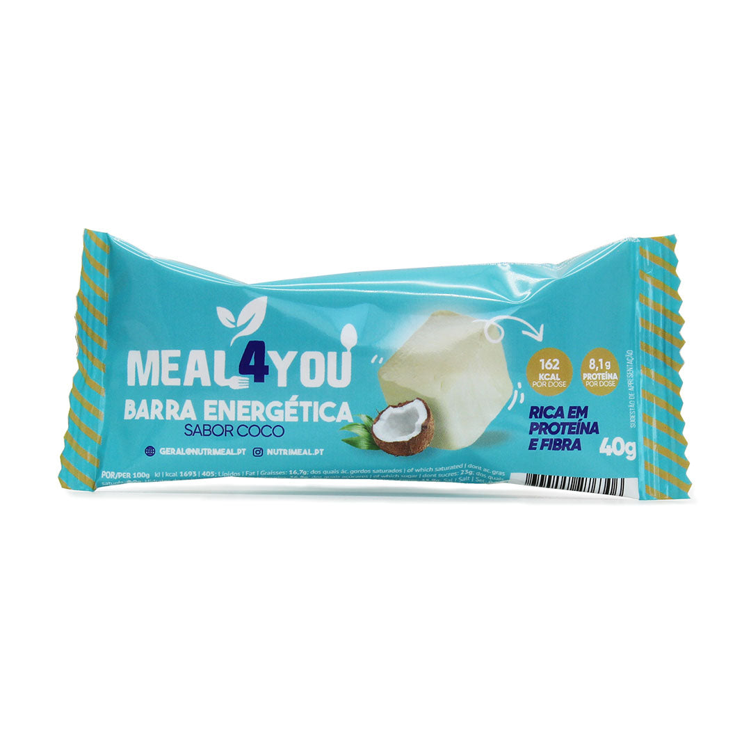 Barra proteica energética sabor coco Meal4You 40g