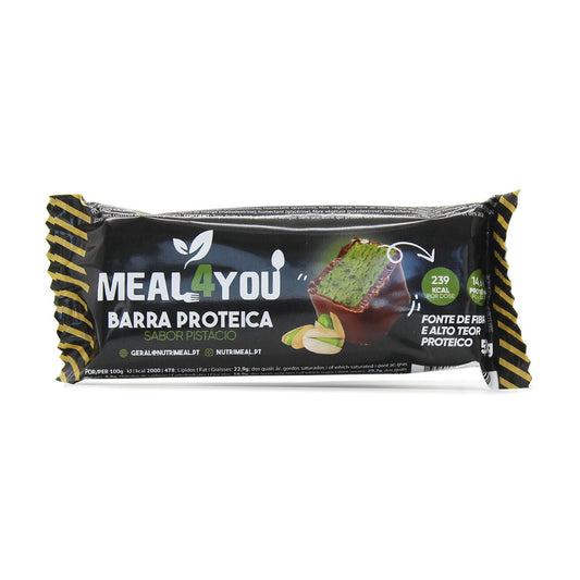 Barra proteica sabor pistácio cobertura chocolate de leite Meal4You 50g