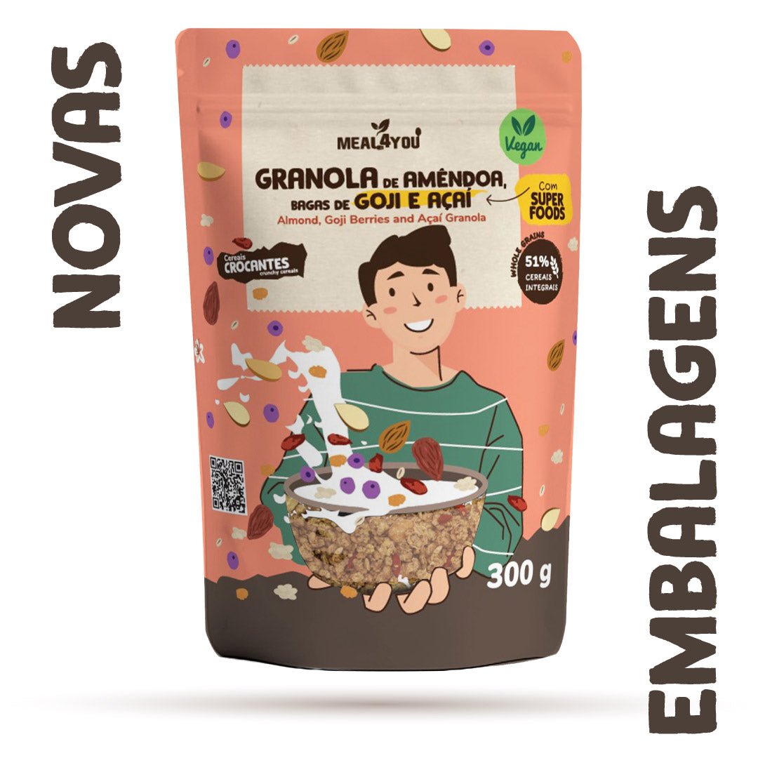 Granola de Amêndoa, Bagas de Goji e Açaí