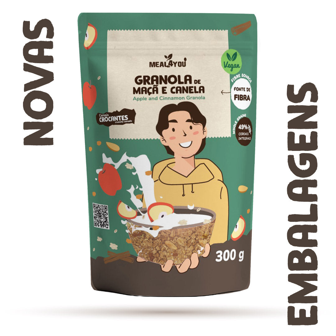 Granola de Maçã e Canela