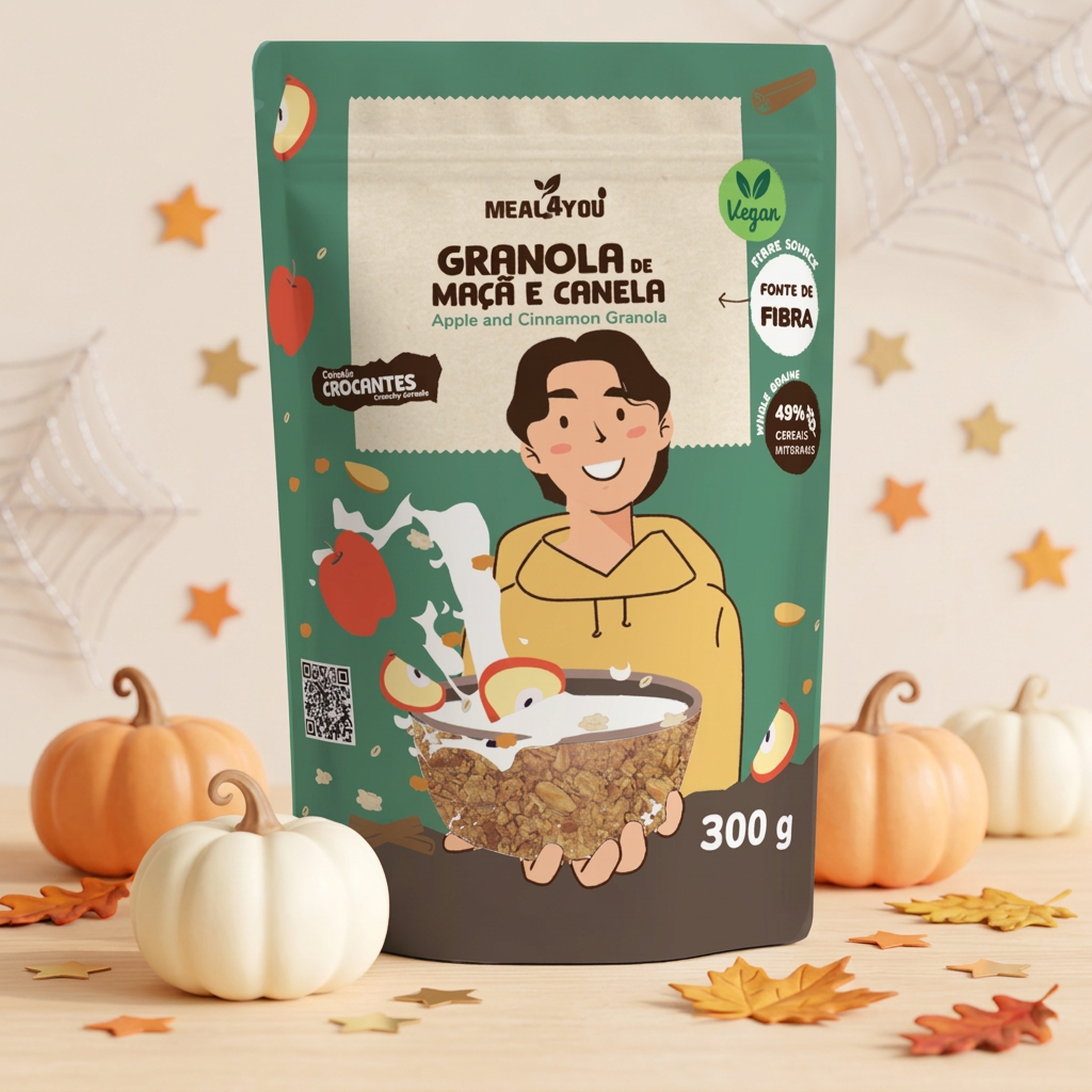 Granola de Maçã e Canela