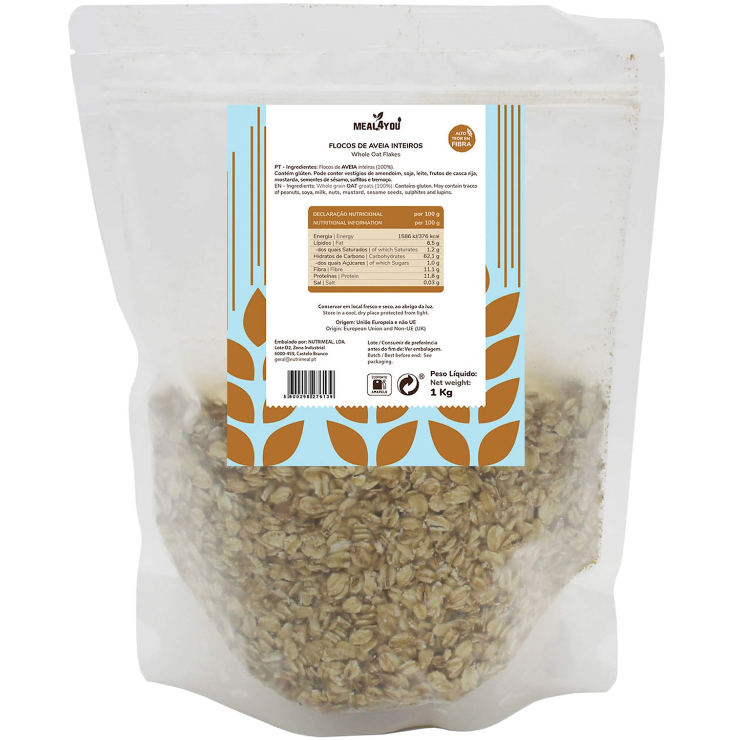 Flocos de Aveia inteiros Meal4You