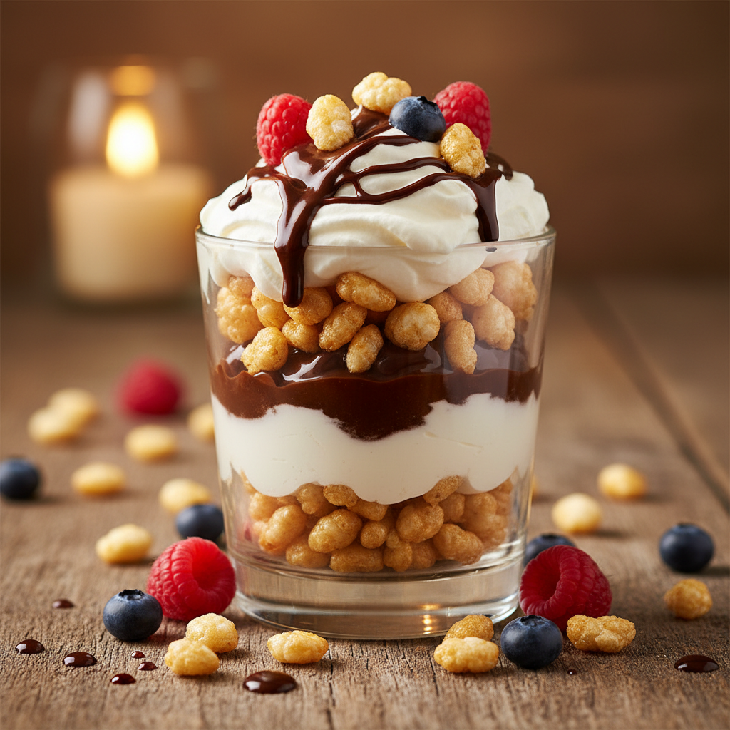 Puff de Arroz cortado caramelizado