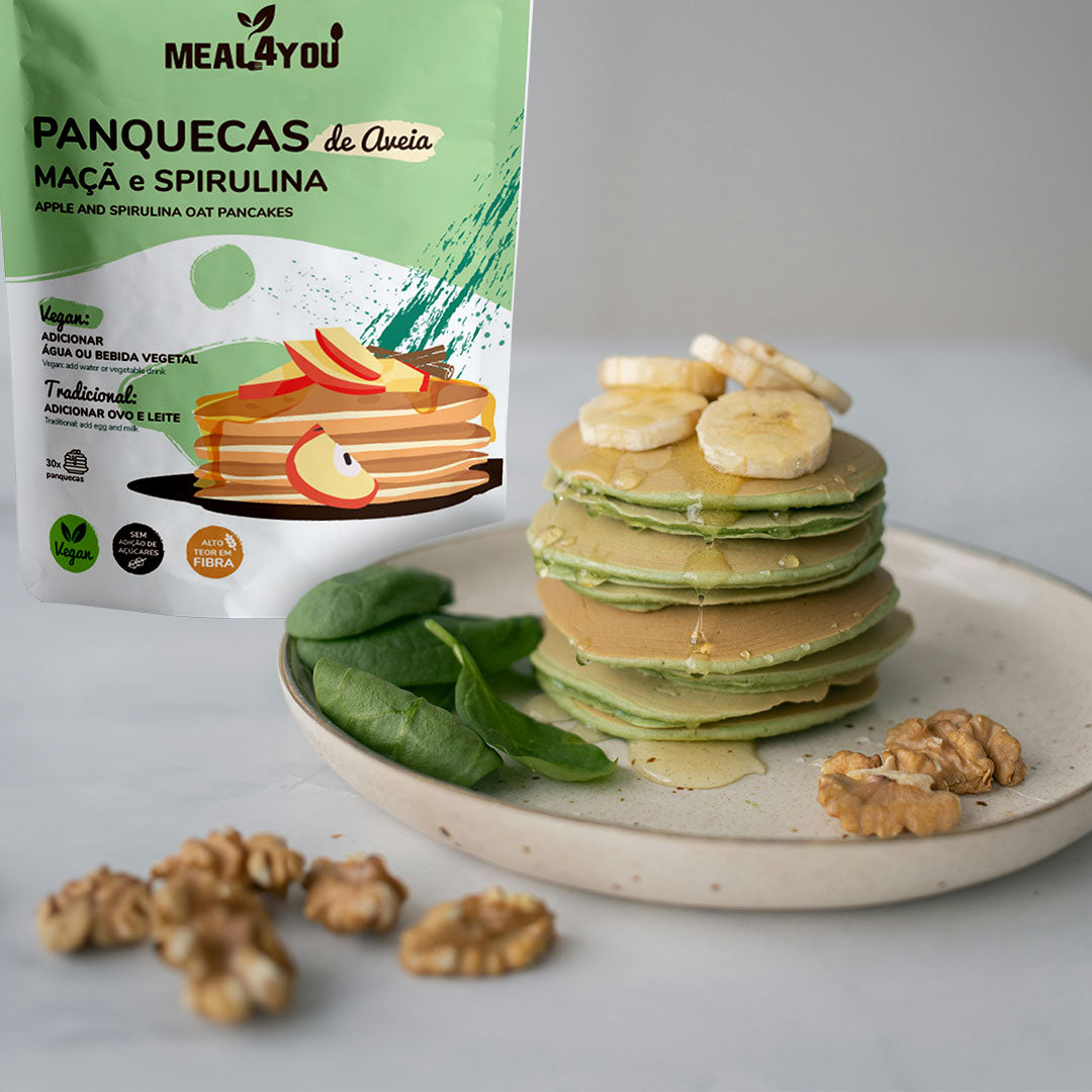 Panquecas Aveia, Maçã e Spirulina - 400g