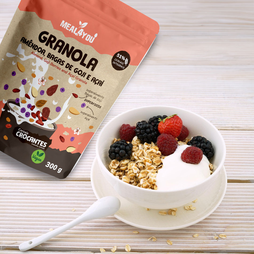 Granola de Amêndoa, Bagas de Goji e Açaí - 300 g
